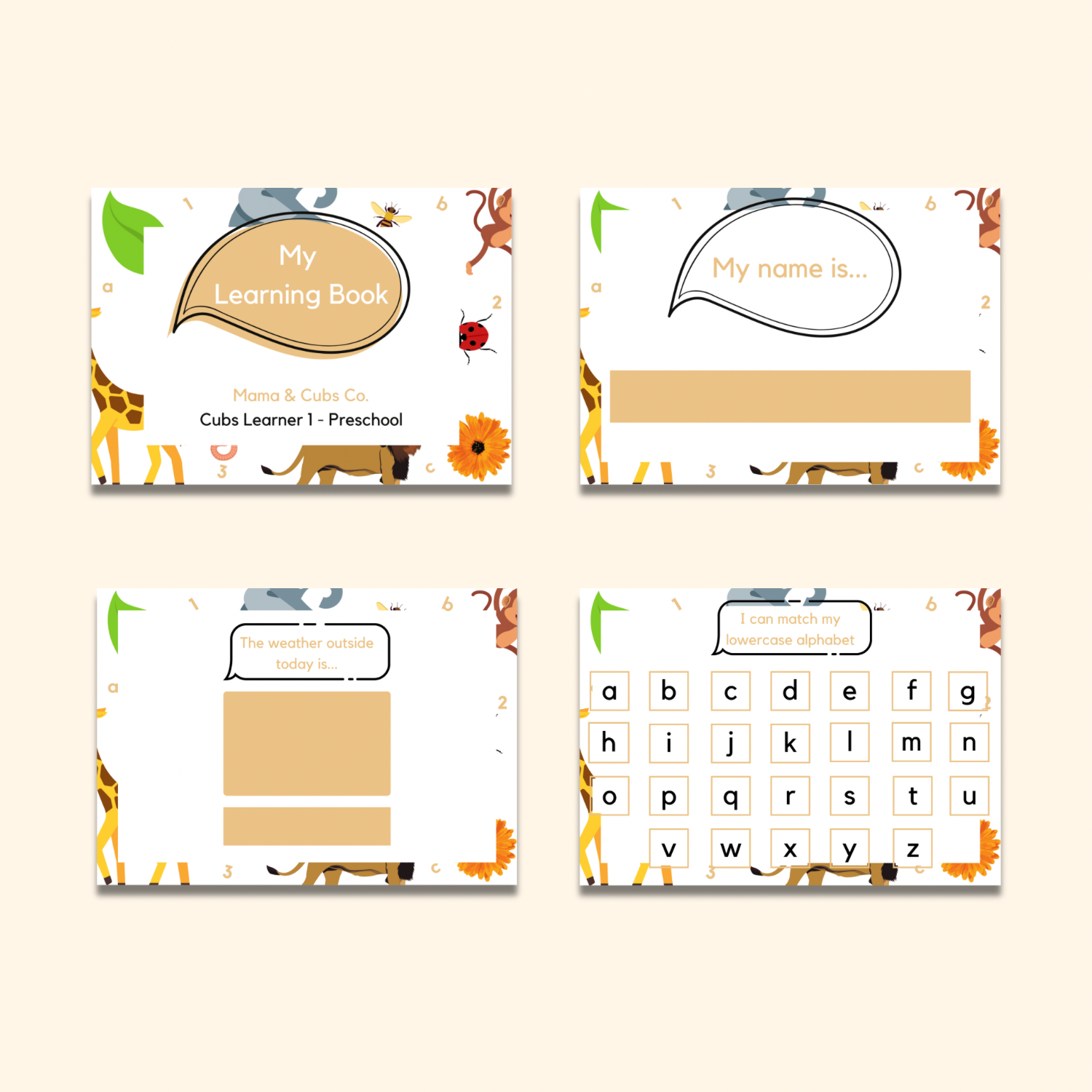 Cubs Learner Preschool Book 1